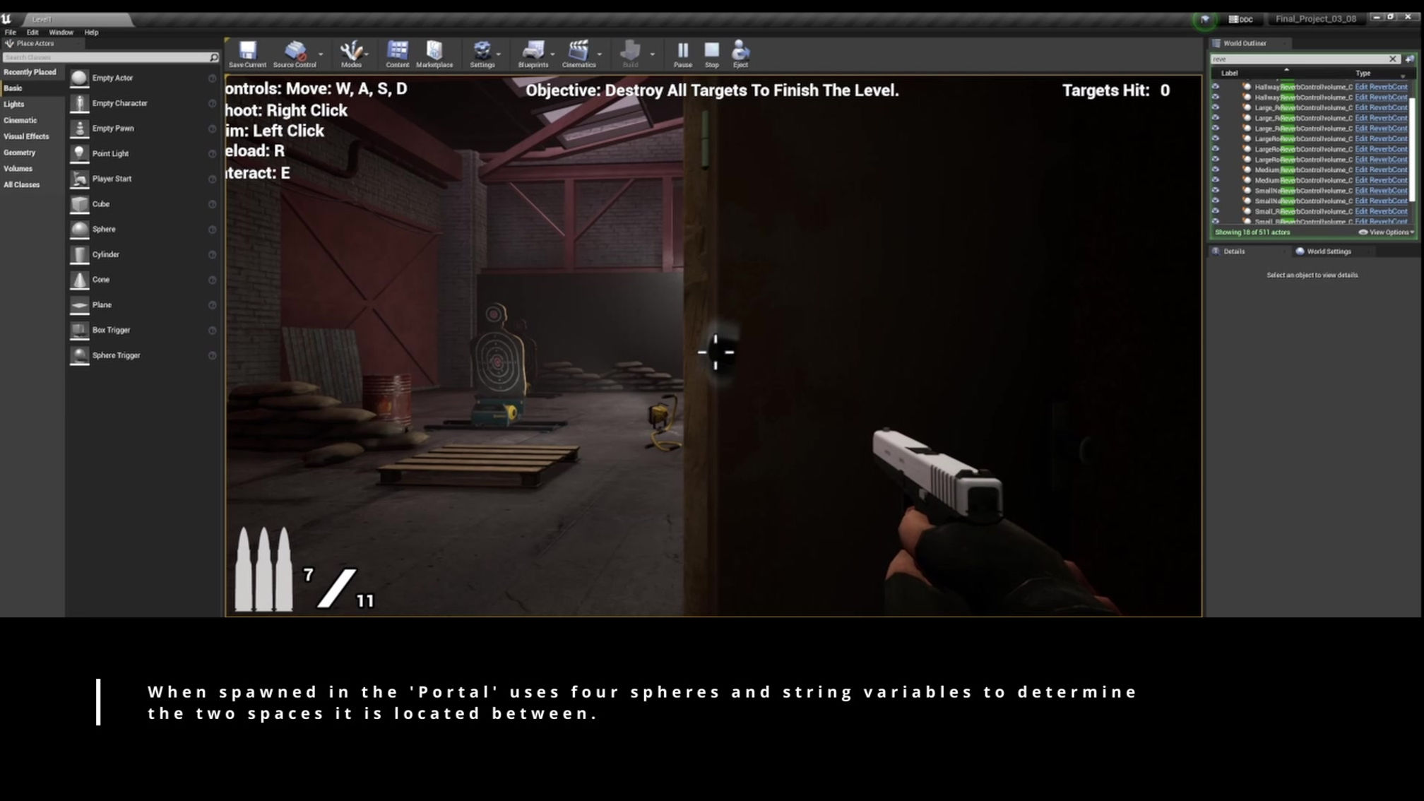 Final Project Demo - Reverb System For A Game With Destructible Environments (UE4 & Wwise)